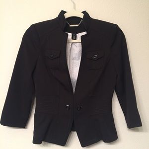 WHBM Classic Black Blazer Jacket